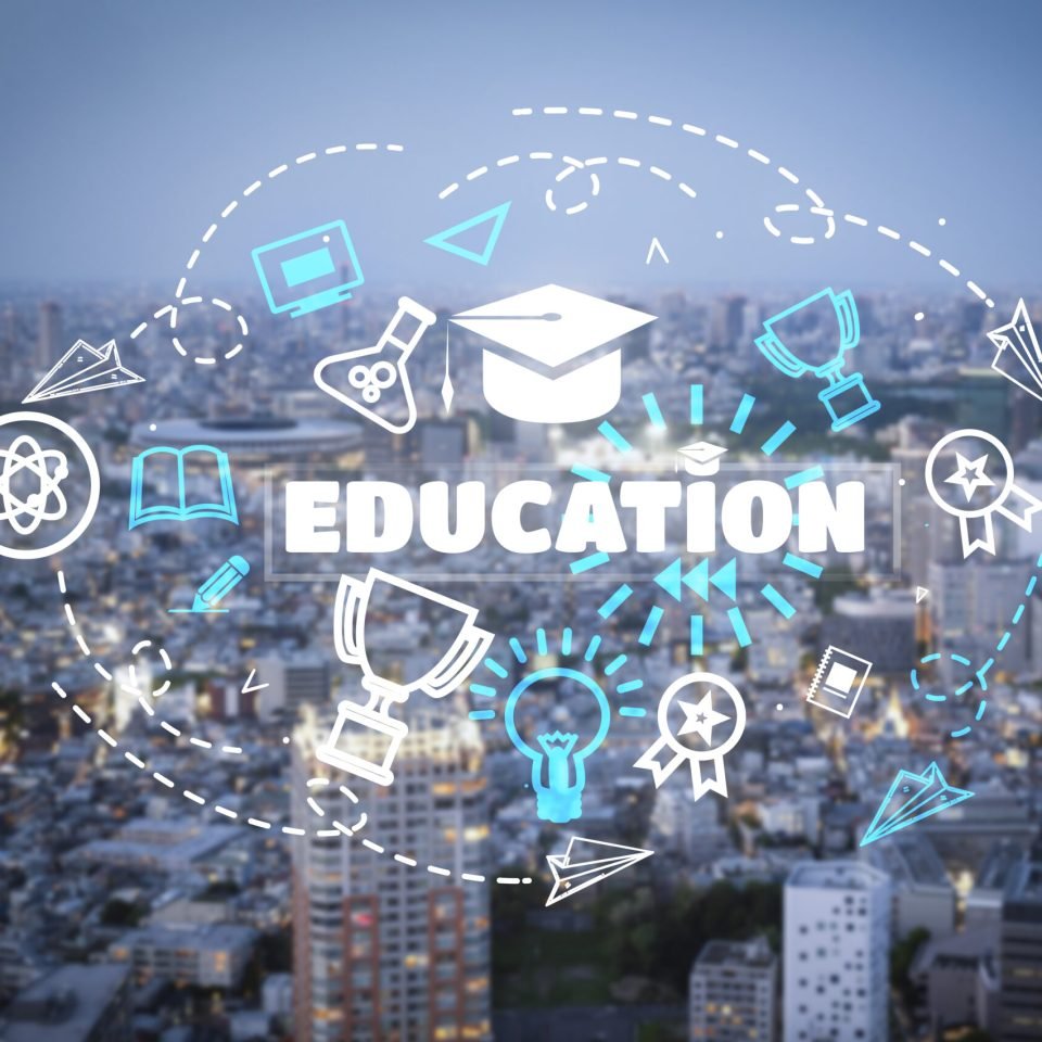 city-committed-education-collage-concept